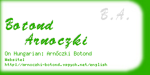 botond arnoczki business card